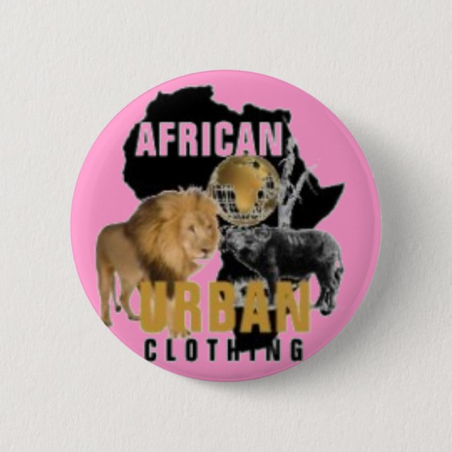 Badge Rond 5 Cm Bouton de goupille de l'Afrique (Devant)