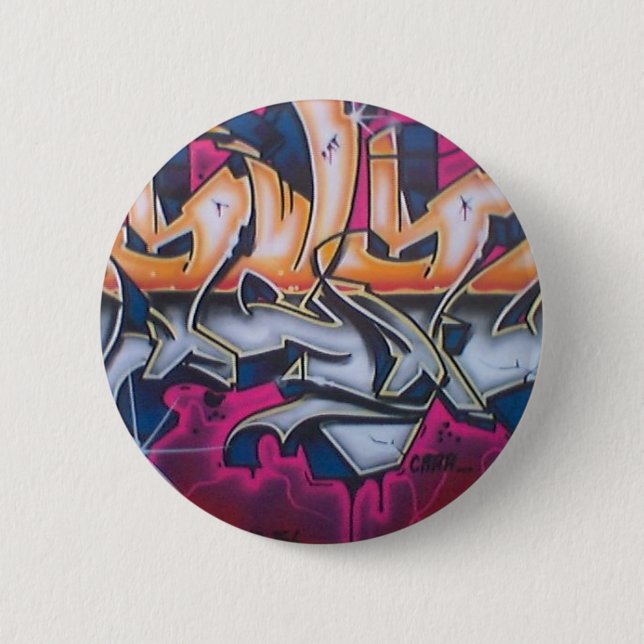 Badge Rond 5 Cm bouton de graffiti (Devant)