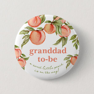 Badge Rond 5 Cm Bouton de grand-père Baby shower de pêche doux