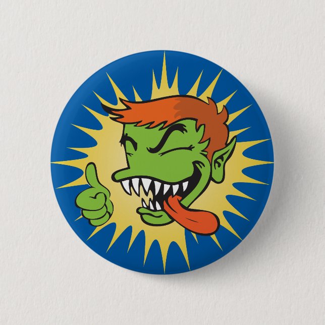 Badge Rond 5 Cm Bouton de Gremmie - bleu (Devant)