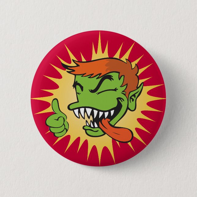 Badge Rond 5 Cm Bouton de Gremmie - rouge (Devant)