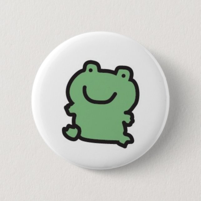 Badge Rond 5 Cm Bouton de grenouille (Devant)