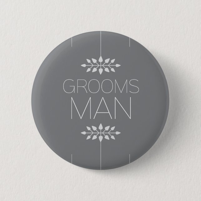 Badge Rond 5 Cm Bouton de Groomsman (Devant)