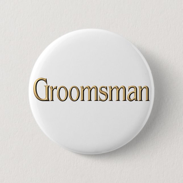 Badge Rond 5 Cm Bouton de Groomsman (Devant)