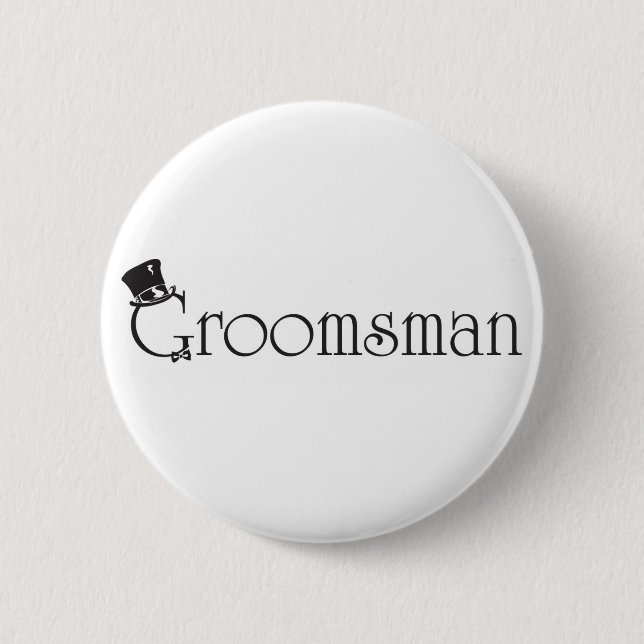 Badge Rond 5 Cm Bouton de Groomsman (Devant)