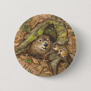 Badge Rond 5 Cm Bouton de Groundhog