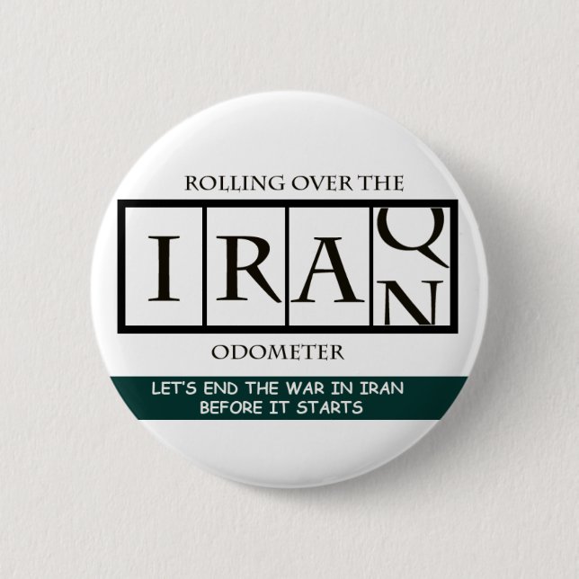 Badge Rond 5 Cm Bouton de guerre de l'Iran d'extrémité (Devant)