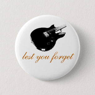 Badge Rond 5 Cm Bouton de guitare