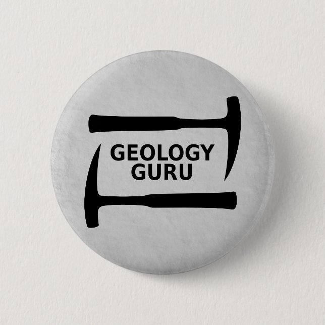 Badge Rond 5 Cm Bouton de Guru de géologie (Devant)