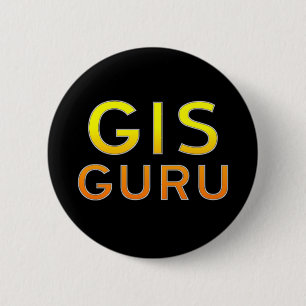 Badge Rond 5 Cm Bouton de Guru de GIS