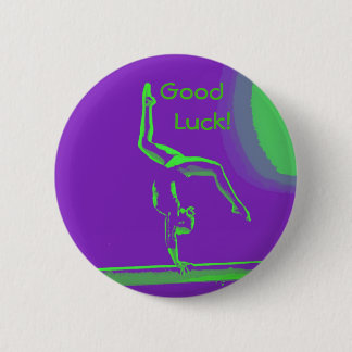 Badge Rond 5 Cm Bouton de gymnaste de bonne chance