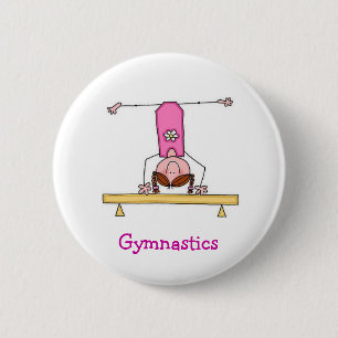 Badge Rond 5 Cm Bouton de gymnastique de filles