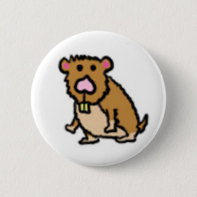 Badge Rond 5 Cm Bouton de hamster (Devant)