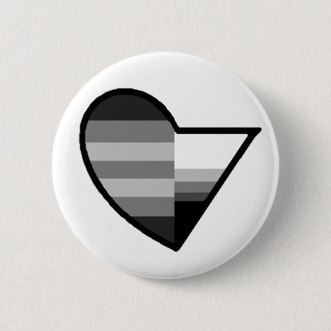 Badge Rond 5 Cm Bouton de Heteroromantic Demisexual (Devant)
