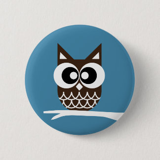 Badge Rond 5 Cm Bouton de hibou
