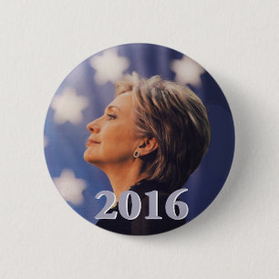 Badge Rond 5 Cm Bouton de Hillary 2016