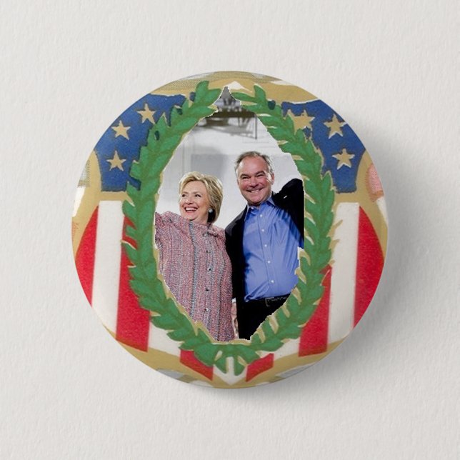 Badge Rond 5 Cm Bouton de Hillary 2016 (Devant)