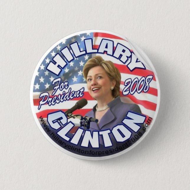 Badge Rond 5 Cm bouton de hillary Clinton (Devant)