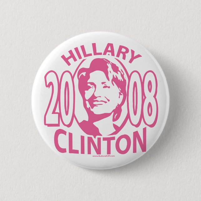 Badge Rond 5 Cm Bouton de Hillary Clinton 2008 (Devant)