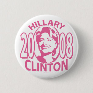 Badge Rond 5 Cm Bouton de Hillary Clinton 2008