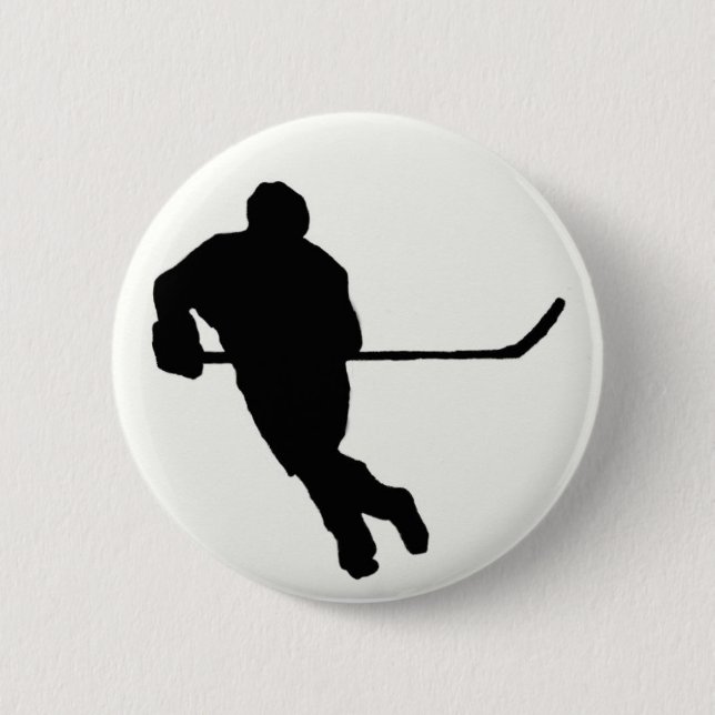 Badge Rond 5 Cm Bouton de hockey sur glace (Devant)