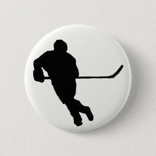 Badge Rond 5 Cm Bouton de hockey sur glace