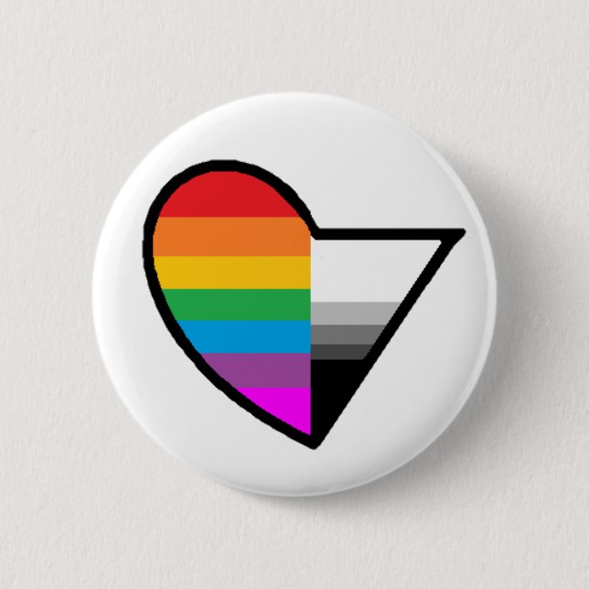 Badge Rond 5 Cm Bouton de Homoromantic Demisexual (Devant)