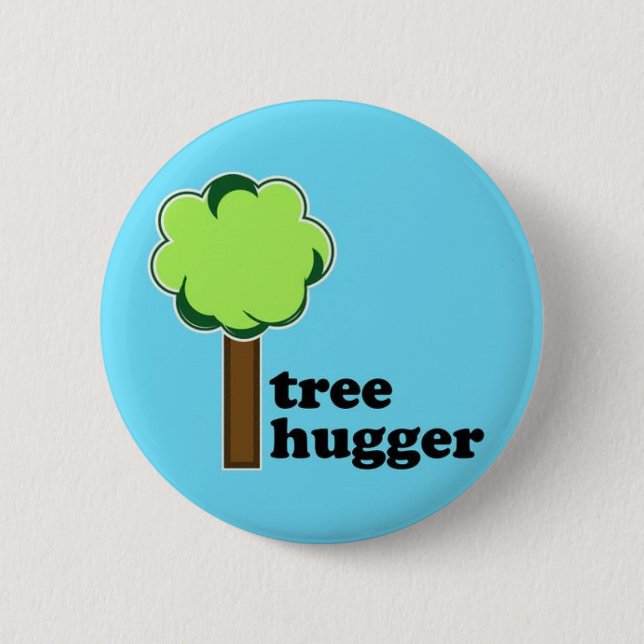 Badge Rond 5 Cm Bouton de Hugger d'arbre (Devant)