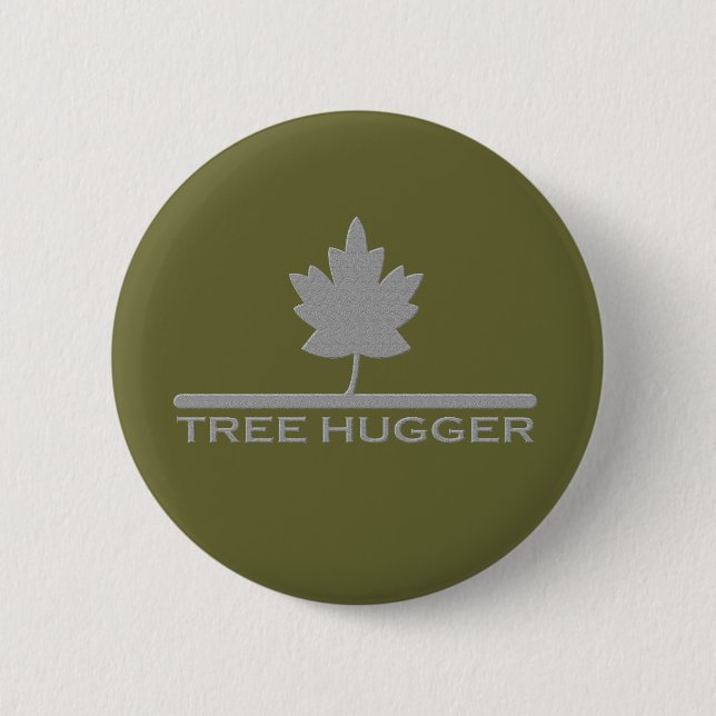 Badge Rond 5 Cm Bouton de Hugger d'arbre (Devant)