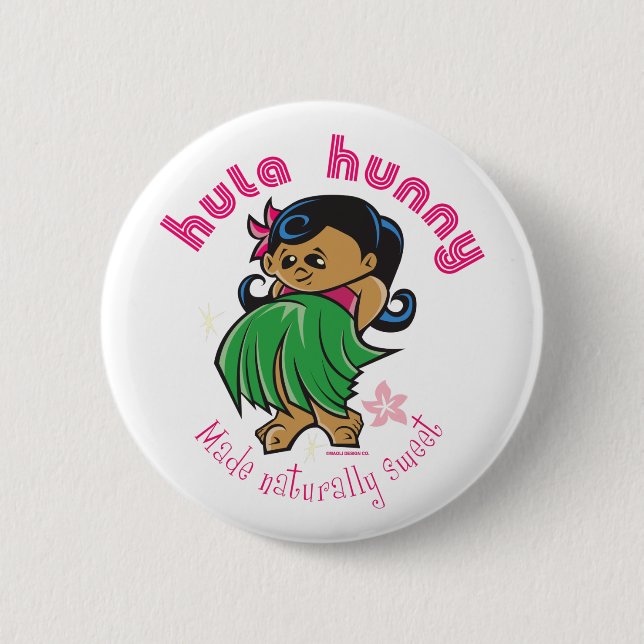 Badge Rond 5 Cm Bouton de Hunny de danse polynésienne (Devant)