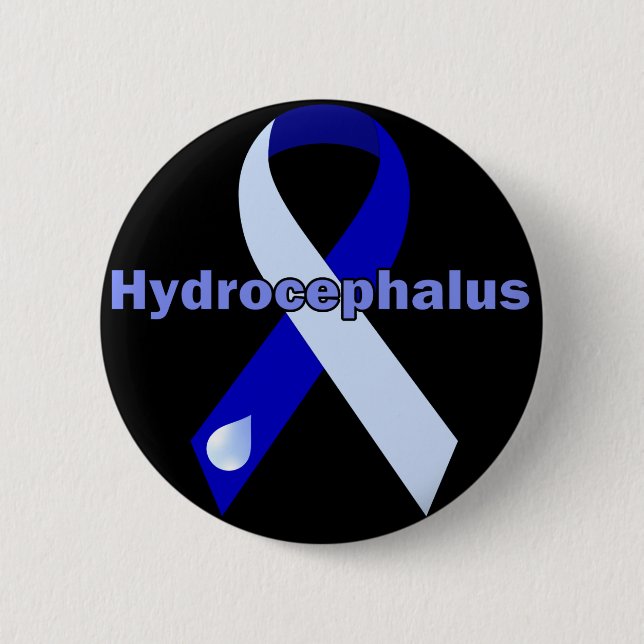 Badge Rond 5 Cm Bouton de hydrocéphalie (Devant)
