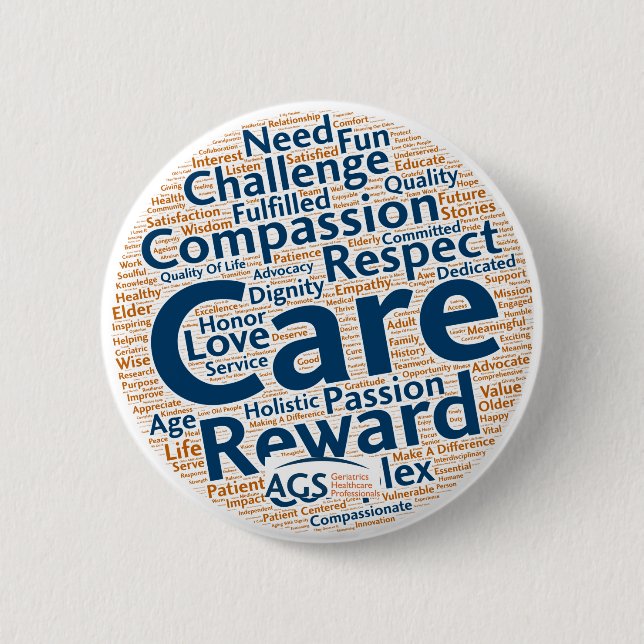 Badge Rond 5 Cm Bouton de #IAmGeriatrics (Devant)