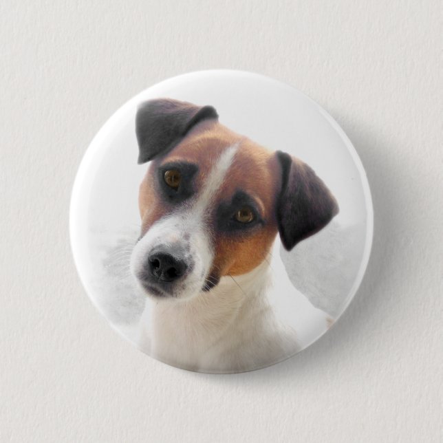 Badge Rond 5 Cm Bouton de Jack Russell (Devant)