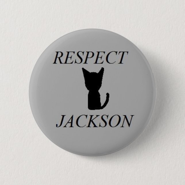 Badge Rond 5 Cm Bouton de Jackson de respect (Devant)