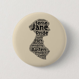 Badge Rond 5 Cm Bouton de Jane Austen