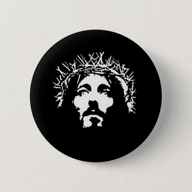 Badge Rond 5 Cm Bouton de Jésus-Christ (Devant)