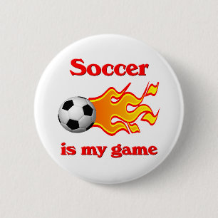 Badge Rond 5 Cm Bouton de jeu de football avec du ballon de