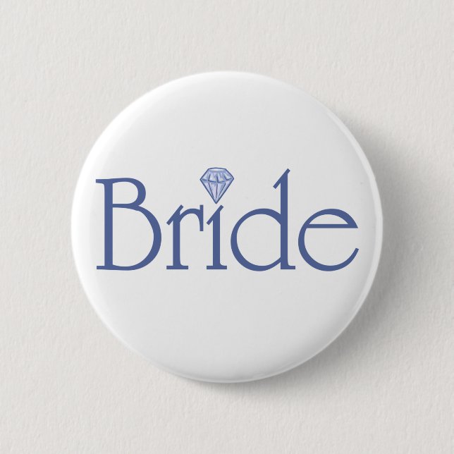 Badge Rond 5 Cm Bouton de jeune mariée (Devant)