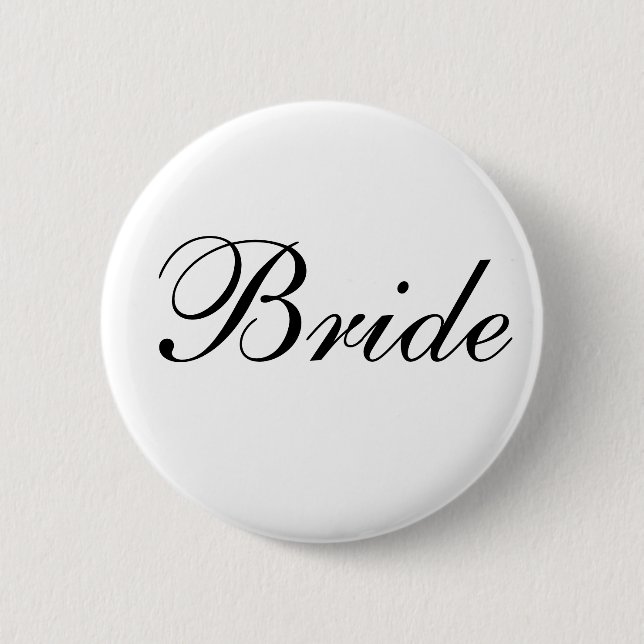 Badge Rond 5 Cm Bouton de jeune mariée (Devant)