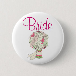 Badge Rond 5 Cm Bouton de jeune mariée