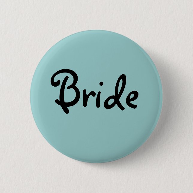 Badge Rond 5 Cm Bouton de jeune mariée (Devant)