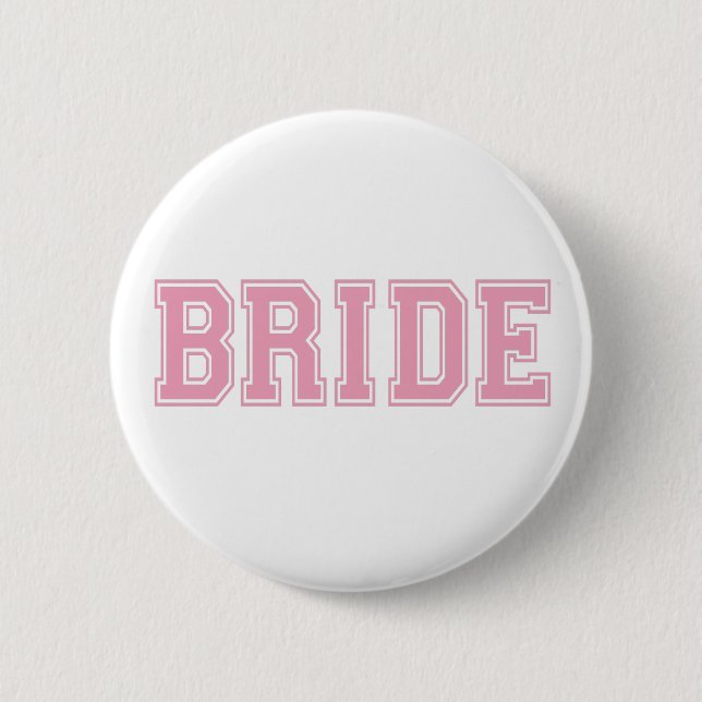 Badge Rond 5 Cm Bouton de jeune mariée (Devant)