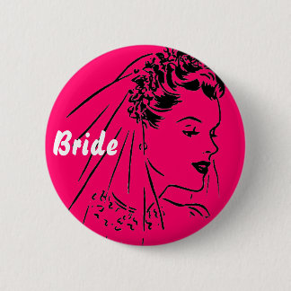 Badge Rond 5 Cm Bouton de jeune mariée