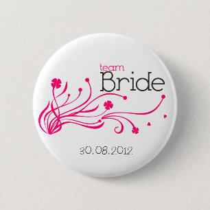 Badge Rond 5 Cm Bouton de jeune mariée d'équipe