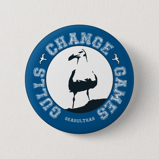 Badge Rond 5 Cm Bouton de jeux de changement de mouettes (Devant)