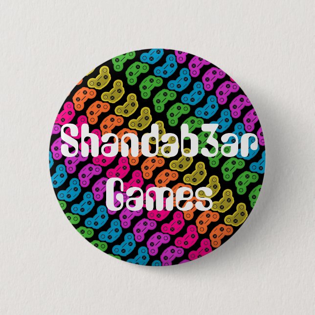 Badge Rond 5 Cm Bouton de jeux de Shandab3ar (Devant)