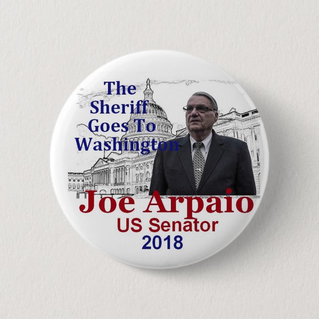 Badge Rond 5 Cm Bouton de Joe ARPAIO 2018 AZ (Devant)