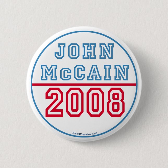 Badge Rond 5 Cm Bouton de John McCain (Devant)