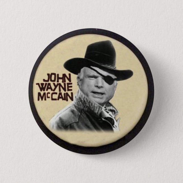 Badge Rond 5 Cm Bouton de John Wayne McCain (Devant)