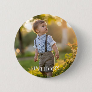 Badge Rond 5 Cm Bouton de joli petit garçon – Épinglette de photo